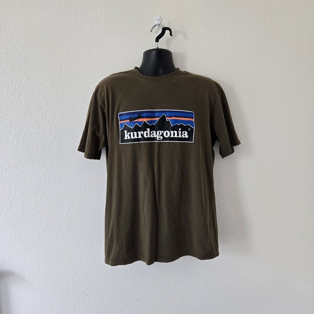 Kurdagonia Military Special Operations Men's Large Iraq Flag Vintage Relaxed Fit